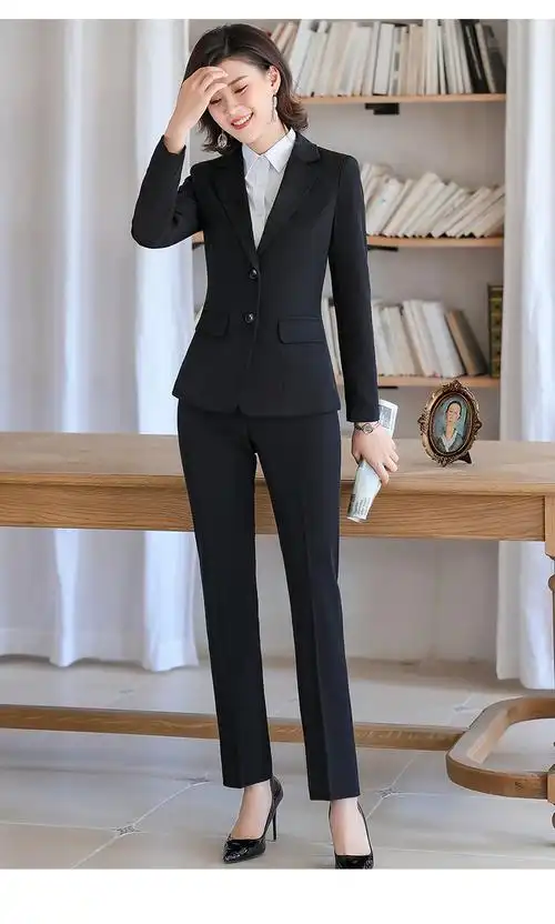 罗蒙特价捡漏西裤女直筒长裤春秋黑色职业装滑料正装裤垂感休闲修身