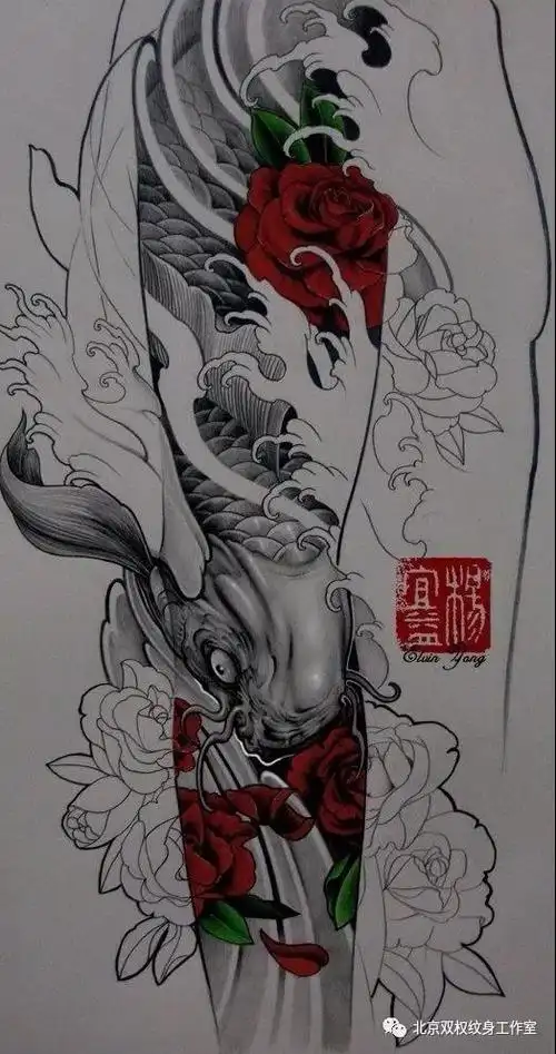 花臂|纹身手稿-郑州天龙纹身工作室