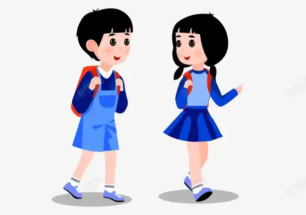 2个学生卡通学生png免抠素材_新图网 https://ixintu.