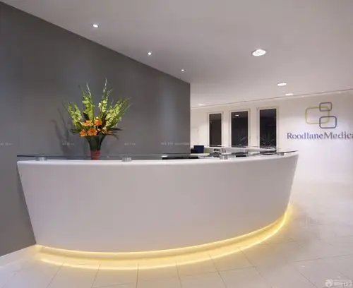 现代公司室内前台设计装修效果图集