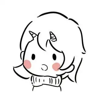 简笔画女生头像 动漫二次元 软萌可爱日系超可爱的女生闺蜜头像黑白