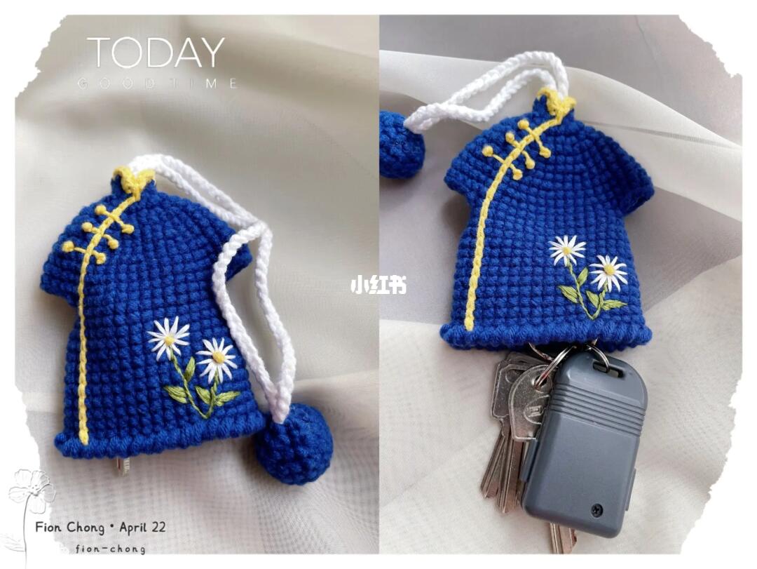 次91总算有点像样了*图解来自@水飞蓟#钩针编织   #刺绣   #钥匙包