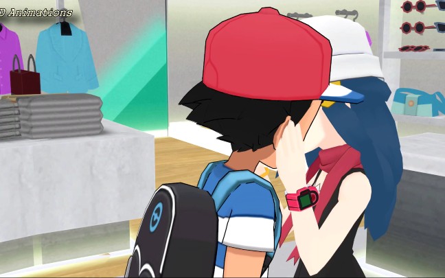 精灵宝可梦小智和小光kiss