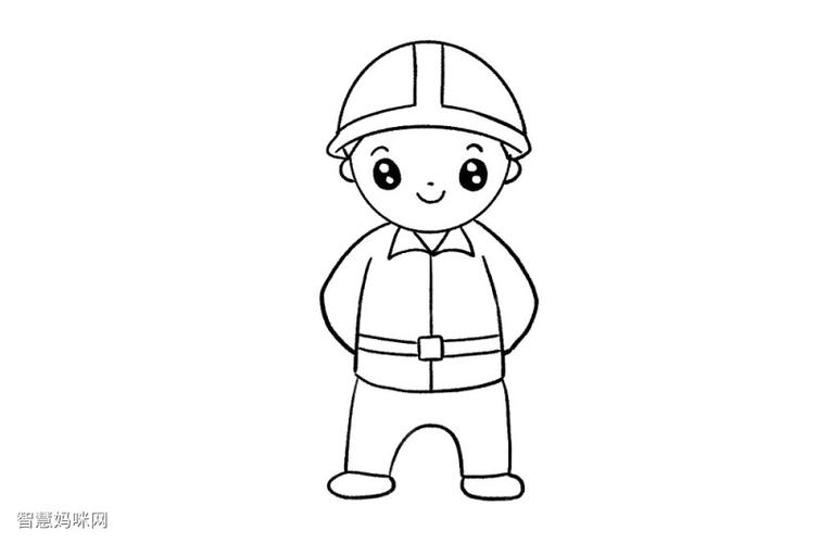 人物消防员简笔画消防员怎么画职业人物简笔画如何画职业人物职业人物