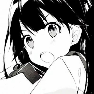 黑白系动漫女生头像高冷伤感侧脸日系动漫女头