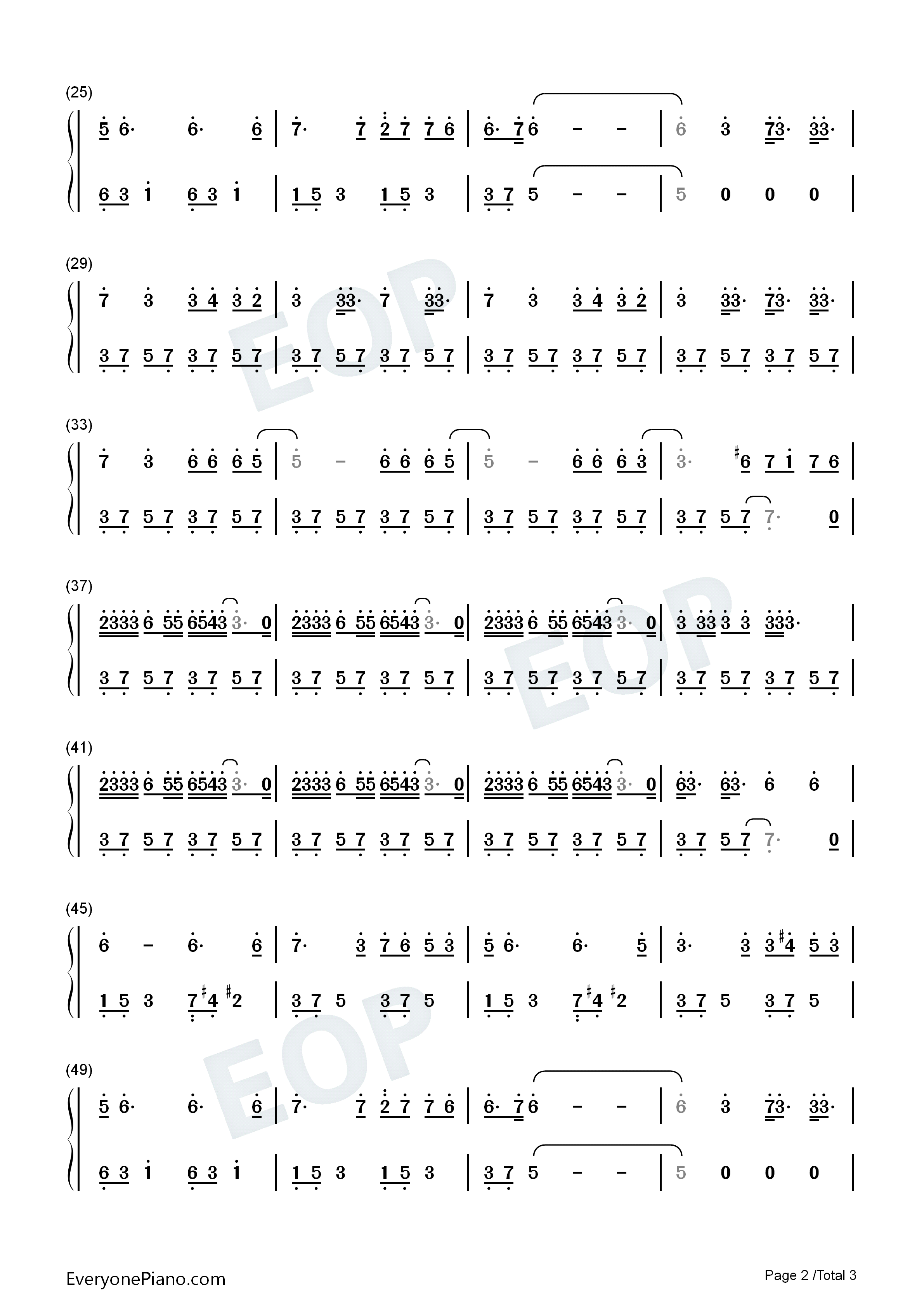 crazy over you-blackpink双手简谱预览2-钢琴谱文件(五线谱,双手简谱