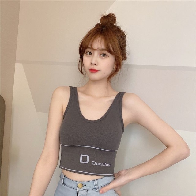 内衣文胸运动束胸衣胸罩防抖女韩版生裹胸美背吊带背心女外穿抹胸无