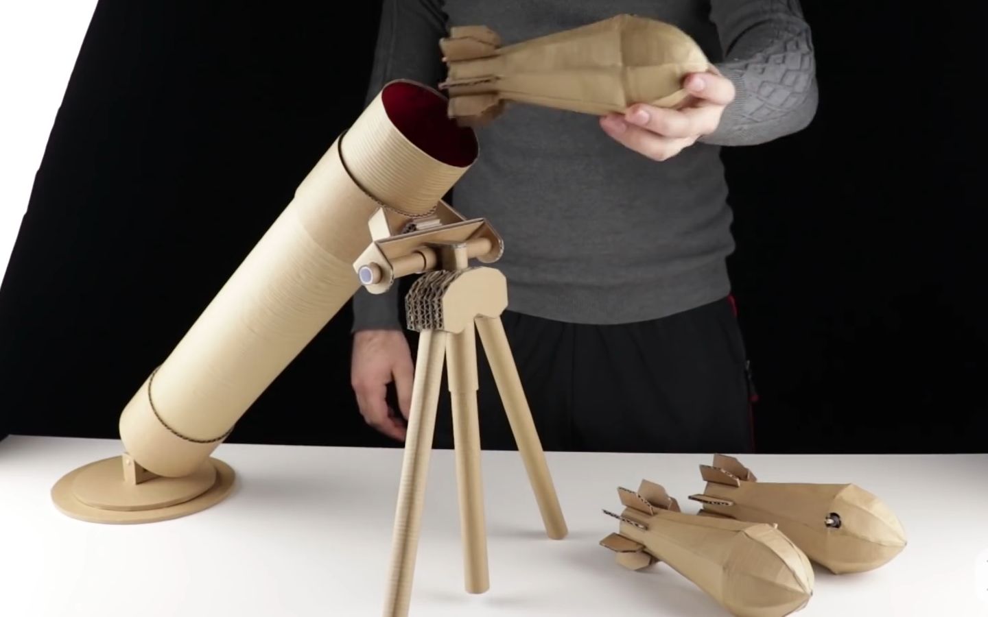 【纸模】用纸做的迫击炮模型~ 可发射!