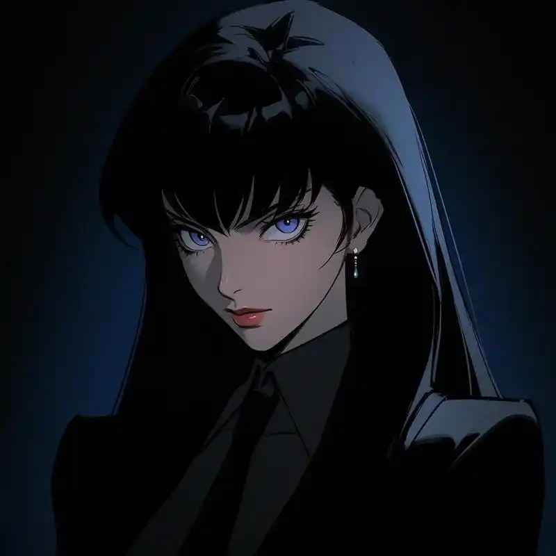 极简黑高冷西装御姐#女生头像 #拽姐头像 #动漫女头 #黑色 - 抖音