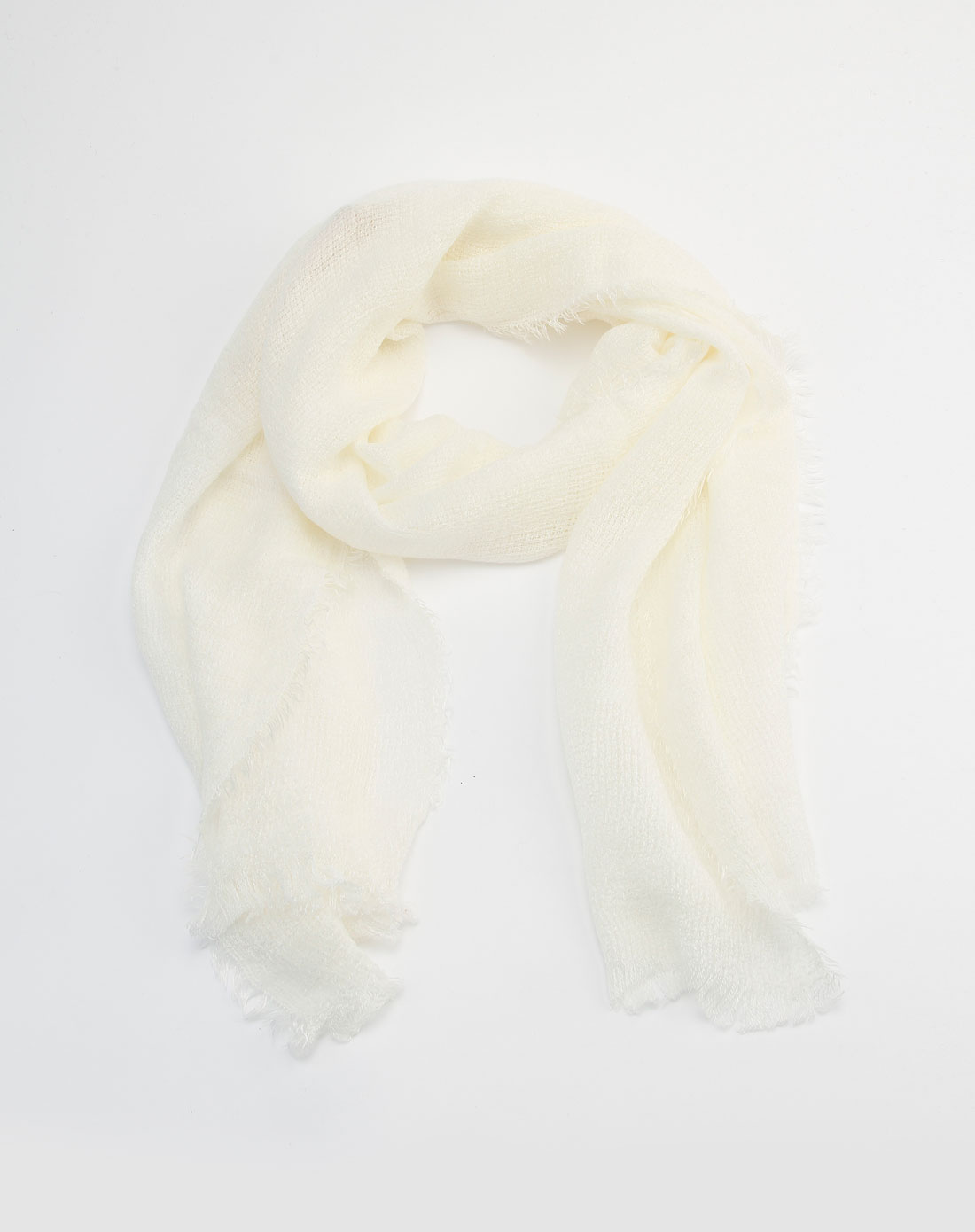 > 女款米白色围巾